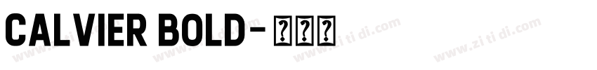 CALVIER BOLD字体转换